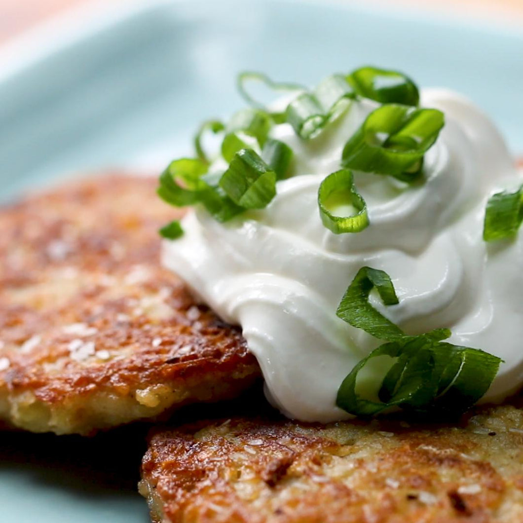 Organic Sagaponack Potato Pancakes with House Creme Fraiche & Our Own Apple Sauce (1 dozen)