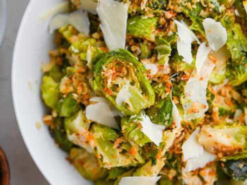 Brussel Sprouts Caesar Salad • Carissa’s Rye Crumbles • Parmesan Winter Storm (quart)