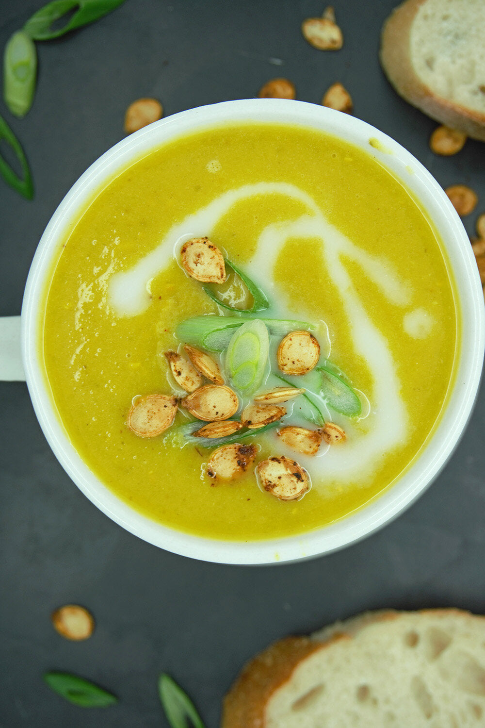 Creamy Heirloom Squash, Golden Beet & Turmeric Bisque • Lime Crema - Vegan / GF - (quart)